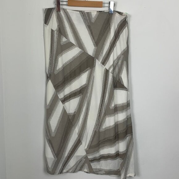 Tribal Patchwork A-Line Midi Skirt - Picture 4 of 9